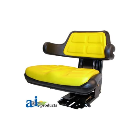 A & I Products Wrap Around Back w/ Arms, Plastic, YLW, 300 lb / 136 kg Weight Limit 21.5" x10" x18.5" A-W223YL